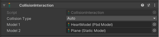 Adding a collision interaction